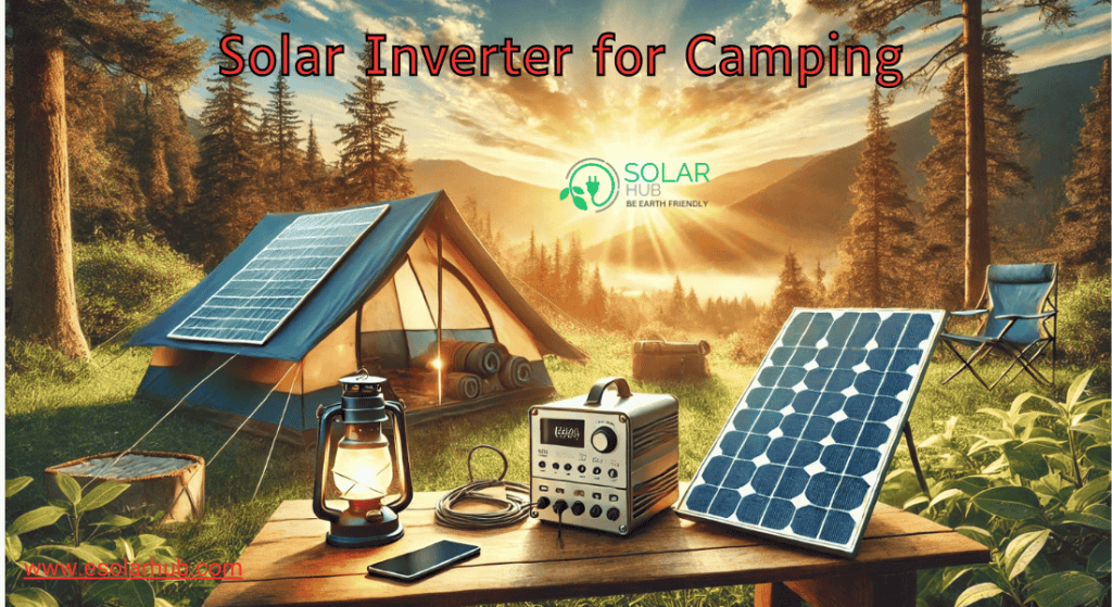 Solar Inverter for Camping Setup in the Outdoors